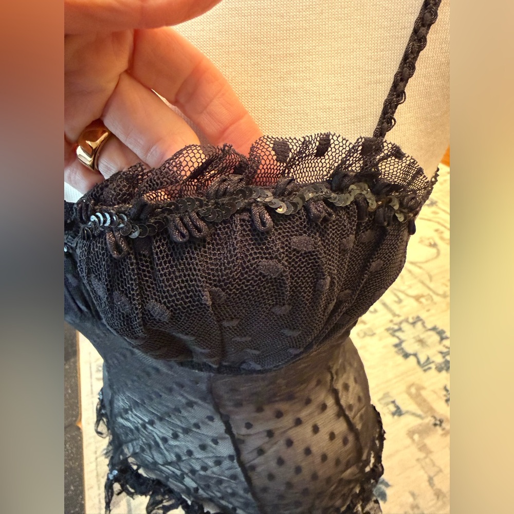 Victoria's Secret "Sexy Little Things" Milkmaid Mesh Corset w/Garter Clips 36C - Picture 5 of 8